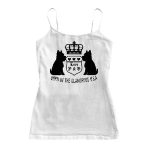Y2K Born in the Glamorous USA adjustable cami